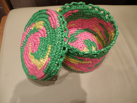 Коробки из мусорных пакетов