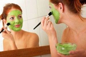 Домашняя маска для лица с зеленью