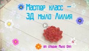 Видео мастер класс по мыловарению - Мыло 3Д лилия