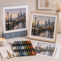City landscape embroidery kit City landscape embroidery kit