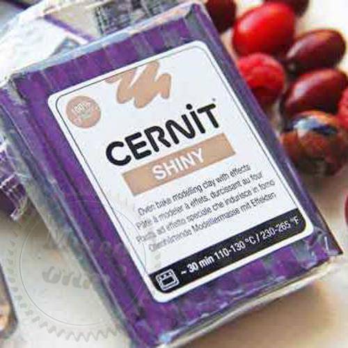 Полимерная глина Цернит Cernit Shiny Цернит Фиолет с эффектом слюды, 900 (Бельгия), 56 г
