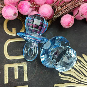 Купить Подвеска кристалл Соска 40 мм, голубой в Украине