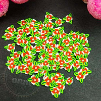 Fimo Flower with leaves slicing