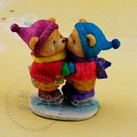 Силиконовая форма Мишки на коньках, 3D