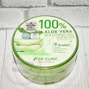 Купить Гель Aloe Vera 100% 3W Clinic, 300 мл в Украине