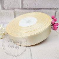 Satin ribbon 2 cm Cream, 1 m