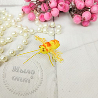 Decorative bee on a wire, yellow