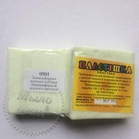 Полимерная глина Пластишка (Bebik) – брусок 75г. цвет №0501 (люминофорный зеленого свечения)