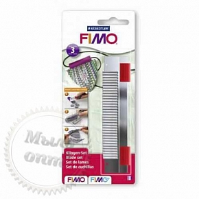 Купить Набор ножей FIMO - комплект из 3-х лезвий с ручкой для работы с полимерной глиной в Украине