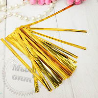 Twist ties for bags Gold 10 cm