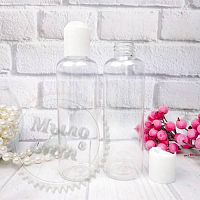 Disc top bottle, clear 100 ml, 100 pcs