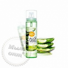 Купить Увлажняющий спрей для лица WELCOS Aloe Vera Moisture Real Soothing Gel Mist 98%, 125 ml в Украине