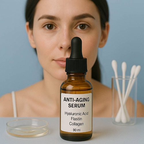 Anti-Aging Serum with Hyaluronic Acid, Elastin & Collagen, 15 ml, 147.15 UAH, rating ⭐⭐⭐⭐⭐ Milo Opt