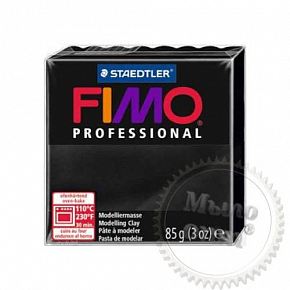Купить Фимо Профессионал 85 г Fimo Professional, 9 черный в Украине