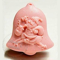 Silicone Mold 3D Santa on a Reindeer