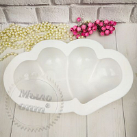 Silicone Two Hearts Shape