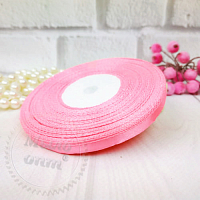 Pink Satin ribbon, width 6 mm 1 m