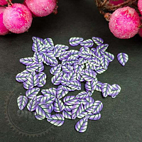 Fimo Purple leaves slicing