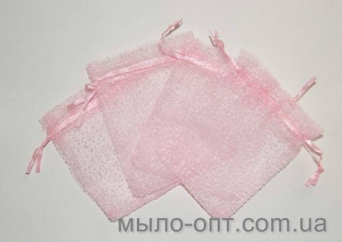 Organza bag pink 9x12 cm, photos, reviews, use