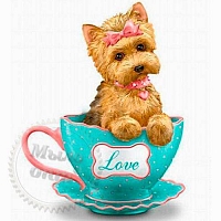 Silicone mold 3D Dog in a cup