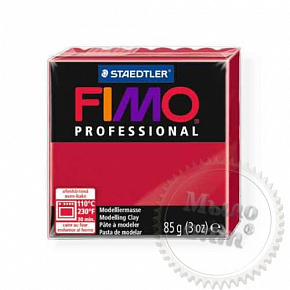 Купить Фимо Профессионал 85 г Fimo Professional 29 карминовый красный в Украине