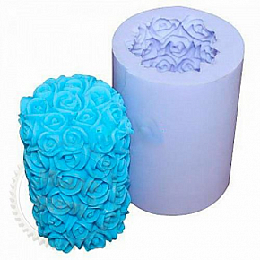 Купить Форма силиконовая Свеча в розах 3D Люкс в Украине
