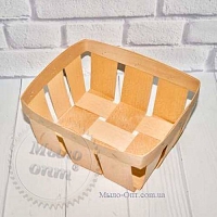 Корзинка из бука Прямоугольная удлиненная глубокая, 1 шт
