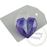 Form plastic W Faceted heart 42 g