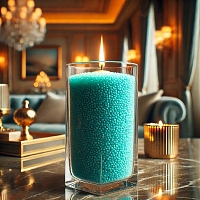 Bulk candle wax, turquoise, 1 kg