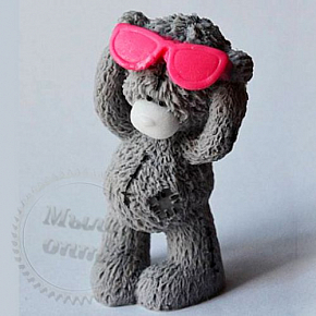 Купить Форма силиконовая Тедди в очках 3D Люкс в Украине