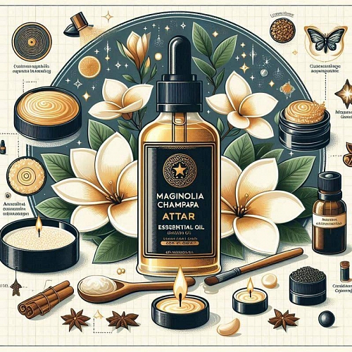 Ефірна олія Magnolia champaca Attar, 50 мл 3 180.77 грн. рейтинг ⭐⭐⭐⭐⭐ Мило Опт