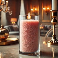 Pastel pink loose candle wax, 1 kg