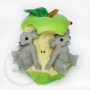 Купить Силиконовая форма Мышки в яблоке, 3D в Украине