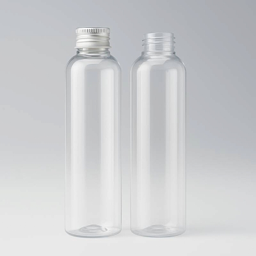 Gloria bottle 250 ml transparent with aluminum cap 100 pcs cosmetic ingredient Mylo Opt