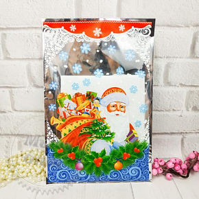 Купить Пакет упаковочный Дед Мороз с подарками, 100 шт в Украине