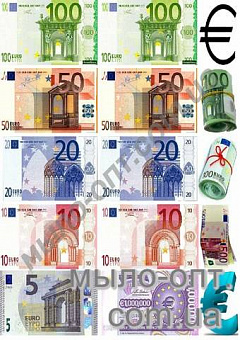Купить Картинки на водорастворимой бумаге Евро в Украине