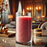 Loose candle wax, pink, 1 kg