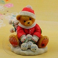 Силиконовая форма Мишка с снежками, 3D