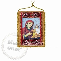 Bead embroidery kit Prayer to the Mother of God for children (Ukrainian text)