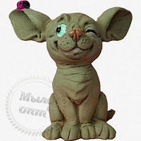 Форма 3D Собачка ушастая с Божьей коровкой