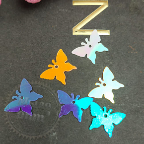 Купить Пайетки микс перламутровых бабочек 17 мм, 2 г в Украине