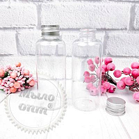 Flora bottle 60 ml transparent with aluminum cap from 100 pcs