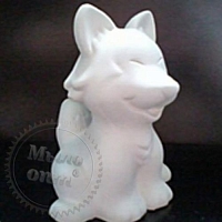 Plaster figurine of a fox