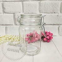 Glass jar with clip, 260 ml