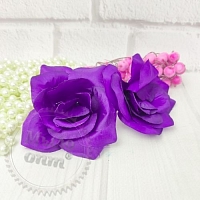 Головка садовой розы 8 см, темно фиолетовый