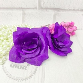 Купить Головка садовой розы 8 см, темно фиолетовый в Украине