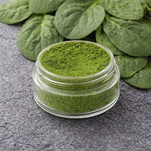Spinach powder 10 g Mylo Opt global supplier Spinach powder 10 g cosmetic ingredient Mylo Opt