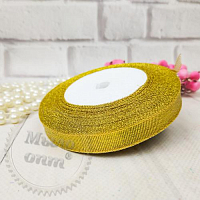 Brocade ribbon Gold 1.2 cm, 23 m