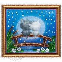 Набор-магнит для вышивки бисером Лунные коты