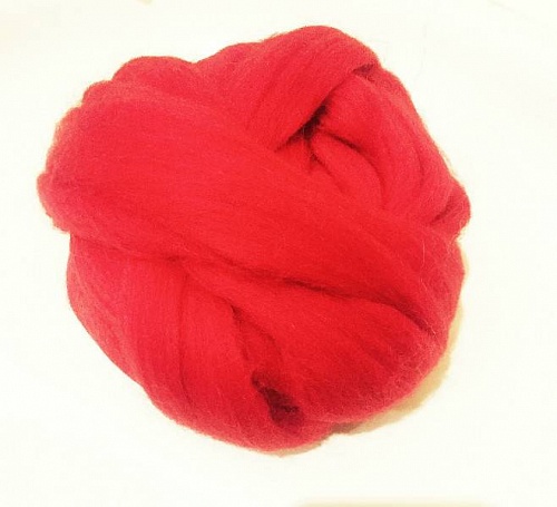 Australian merino 24 microns red, 50 gr, photos, reviews, use